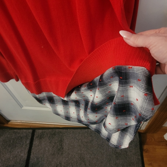 Tommy Hilfiger Sweater over w/faux shirt L - Picture 3 of 7